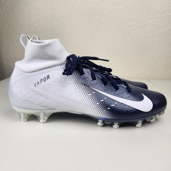 Nike Vapor Untouchable Pro TD 3 White Navy Football Cleats AO3021-102 Size 13.5 - Picture 1 of 6